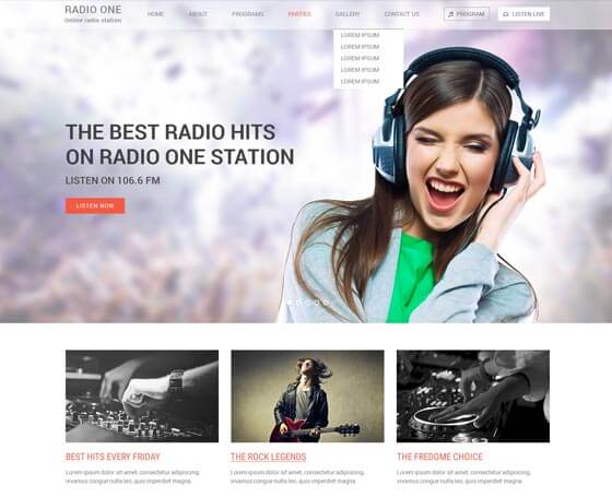 Radio One WordPress Theme