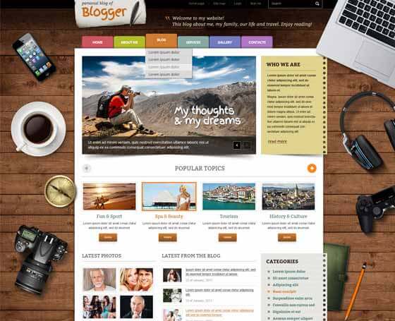 Blogger - Free PSD Website Template