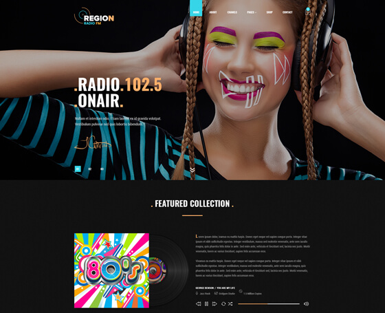 Radio On-Air woo-commerce WordPress Theme