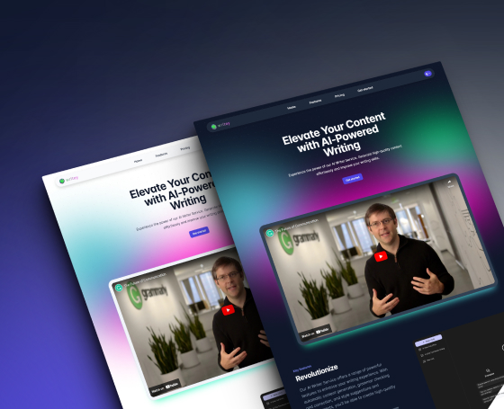 HTML landing page template thumbnail image