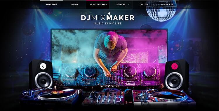 DJ MixMaker Bootstrap Template