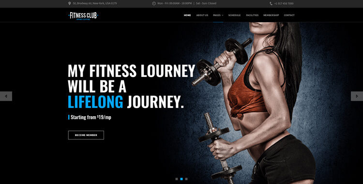 Gym - bootstrap 4 template