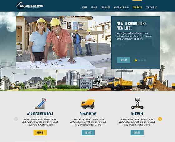 Civil Engineering free bootstrap theme