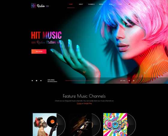 Hit radio Bootstrap 4 Theme