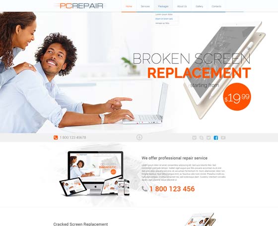 Computer Repair Bootstrap Template