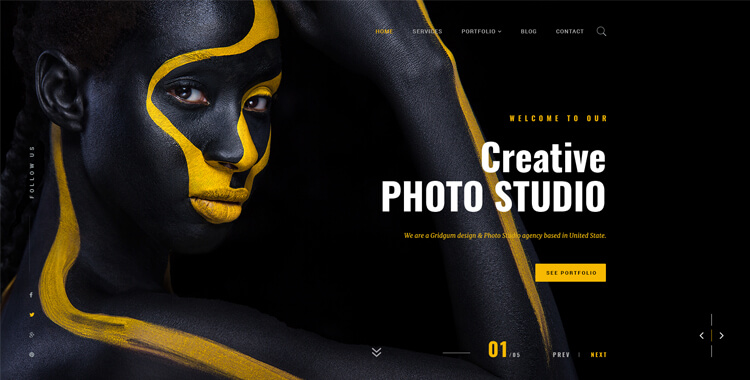 free Photography website template