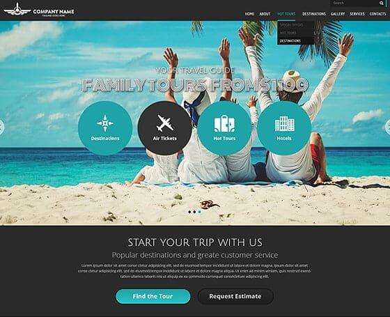 Travel free bootstrap template