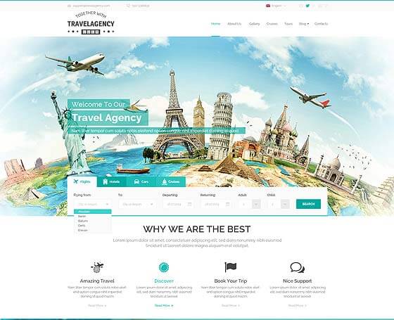 Travel Agency Wordpress Template