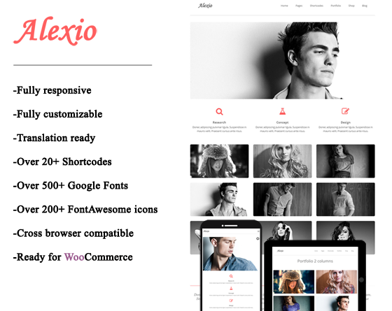 Alexio - Minimalist Wordpress Theme