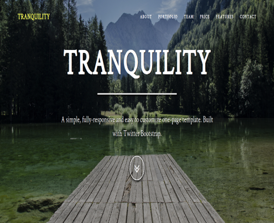 Tranquility - Responsive One-Page Theme