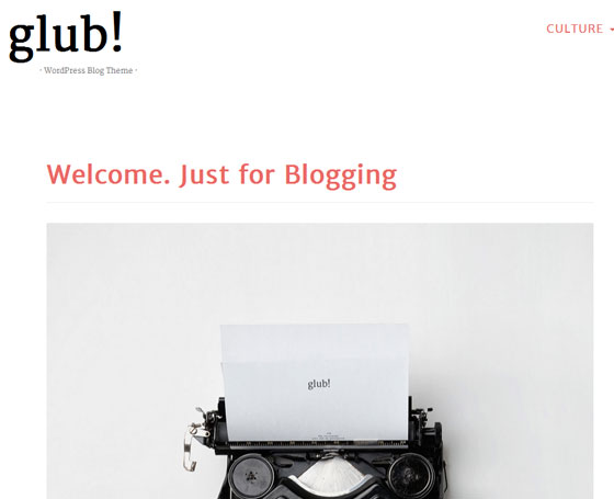 Glub! -Clean &; Responsive WordPress Blog