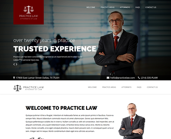 Practice Law - WordPress Attorney Theme