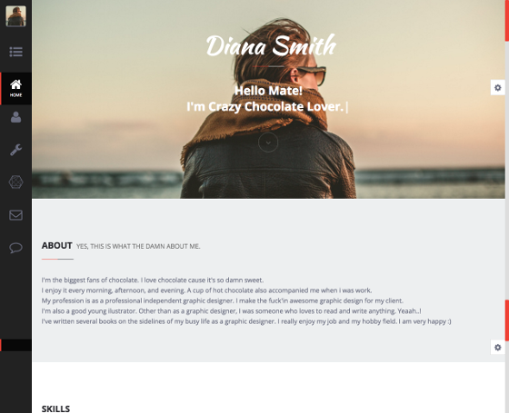 Diana - Personal HTML Theme