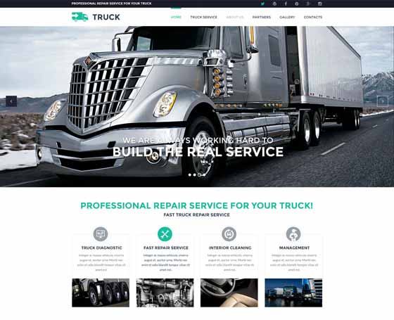 Truck service bootstrap template