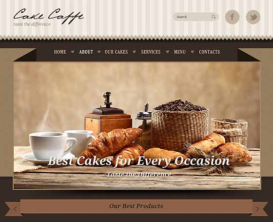 Cake cafe bootstrap template