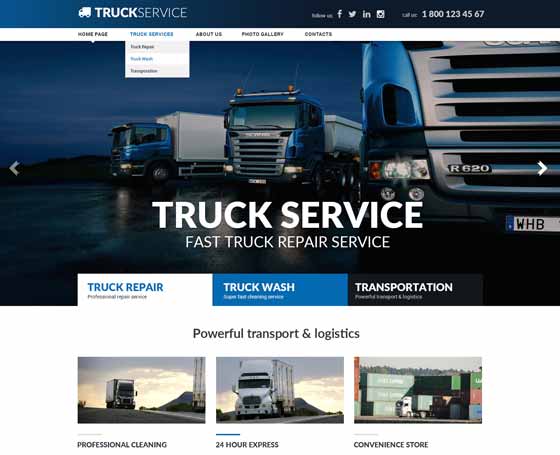 Truck Service joomla template