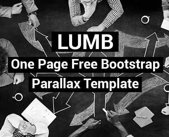 Lumb - one page free bootstrap template