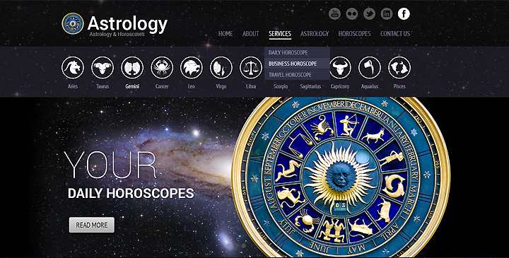 astrology website template