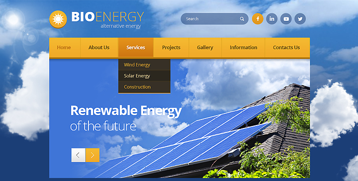 renewable energy website template