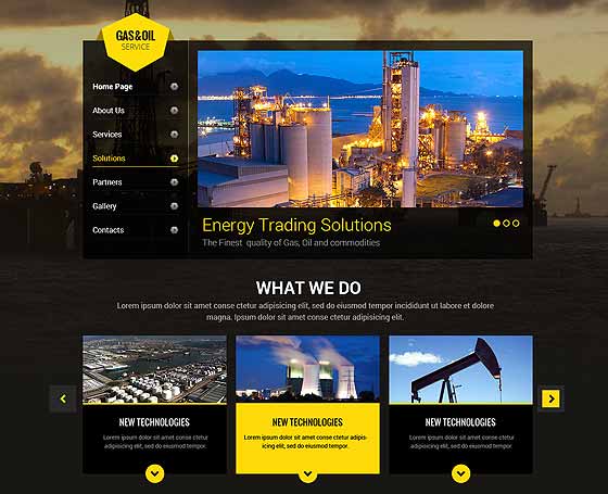 oil and gas website template